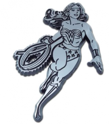 Elektroplate Wonder Woman Chrome Auto Emblem - Front View