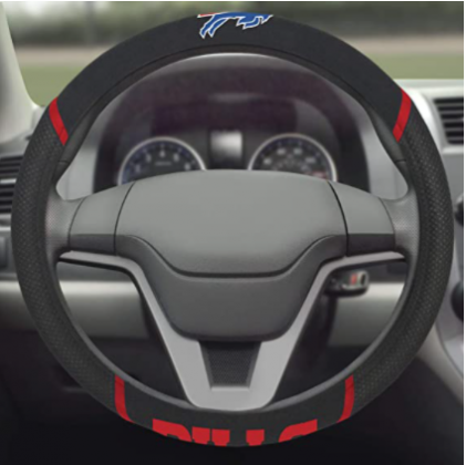 FANMATS NFL Unisex-Adult Embroidered Steering Wheel Cover