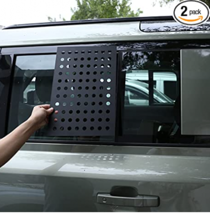 for Land Rover Defender 110 2020 2021 Car Styling Aluminum Alloy Black Car Window Side Glass Protective Panel Auto Accessories