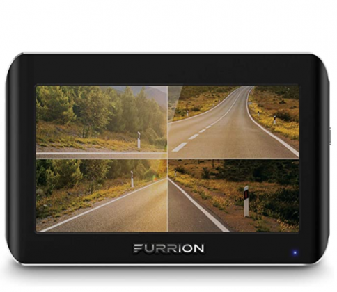Furrion Vision S 7 Inch Wireless RV Backup System with 1 Rear Sharkfin Camera, Infrared Night Vision and Wide Viewing Angle - FOS07TASF , Black