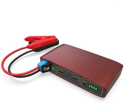 HALO Bolt Portable Car Jump Starter 57720 MWH Car Battery Jump Starter with 2 USB Ports To Charge Devices, Portable Car Charger - Red Graphite