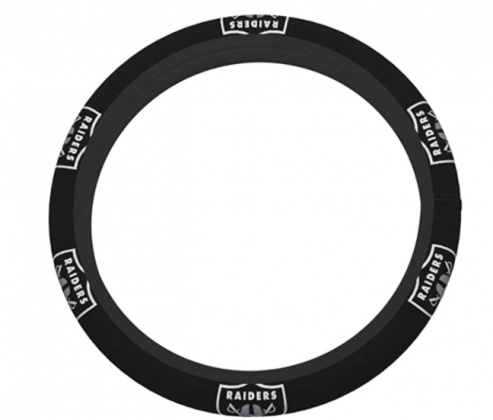 Hannab Oakland Raider Steering Wheel Cover Suitable for Most Vehicles, from Cars to Suvs and Atvs to Trucks Unisex