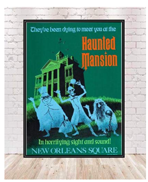 Haunted Mansion Poster New Orleans Square Vintage Disney Attraction Posters Magic Kingdom Disneyland New Orleans Square Disney World Home Decor Wall A