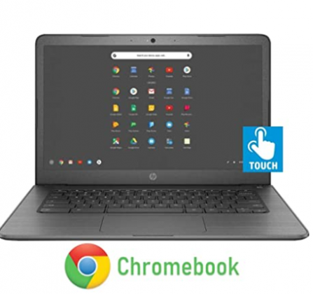 HP 14-inch Chromebook HD Touchscreen Laptop PC (Intel Celeron N3350 up to 2.4GHz, 4GB RAM, 32GB Flash Memory, WiFi, HD Camera, Bluetooth, Up to 10 hrs