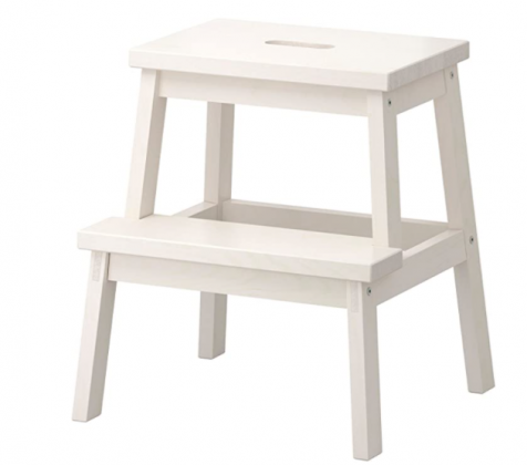 IKEA BEKVAM Home Indoor Solidwood Step Stool (White)
