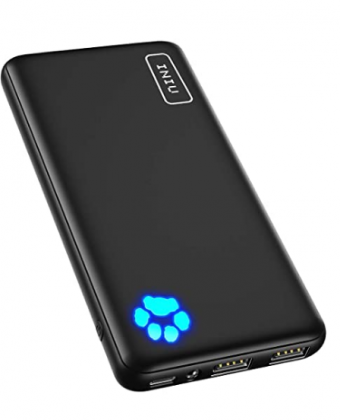 INIU Portable Charger, USB C Slimmest & Lightest Triple 3A High-Speed 10000mAh Power Bank, Flashlight Battery Pack Compatible with iPhone 12 11 X 8 Pl