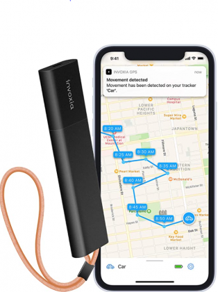 Invoxia Cellular GPS Tracker - for Vehicle, Car, Motorcycle, Bike, Senior, Kid, Belongings - Up to 4 Months of Battery Life - SIM & 1 Year Data Plan I