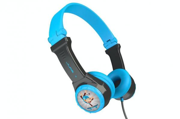JLab JBuddies On-Ear Kids Folding Headphones | Grey/Blue