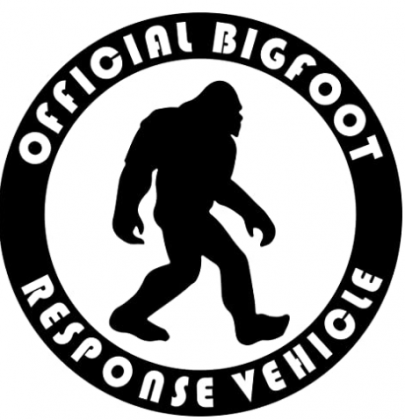 KCD Bigfoot Response Vehicle Vinyl Decal Sticker|Cars Trucks Vans Walls Laptops Cups|Black|5.5 inches|KCD906