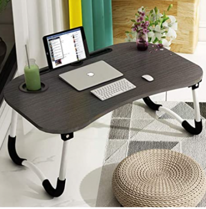 Laptop Bed Tray Table, Astory Portable Laptop Desk Lap Tablet with Foldable Legs&Cup Slot, Multifunctional Notebook Stand Reading Holder for Eating Br