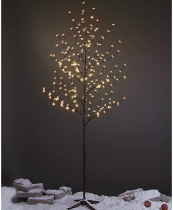 Lightshare 6.5 feet 208L LED Lighted Cherry Blossom Tree, Warm White, Decorate Home Garden, Summer, Wedding, Birthday, Christmas Holiday, Party, for I