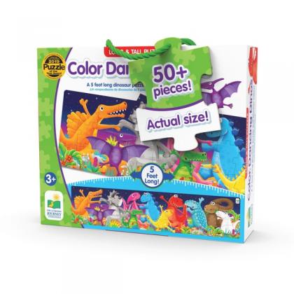 Long & Tall Colour Dancing Dino's 51 Piece Puzzle