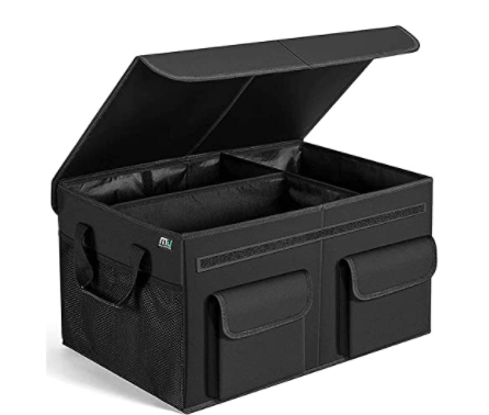 MIU COLOR Car Trunk Organizer with Lid for SUV, Large Capacity, Sturdy Organizer Trunk, Non Slip Bottom