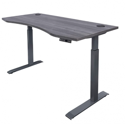 MotionWise Manager Series Dual Motorized Rising Sit/Stand Desk for Home Or Office, Dove Gray