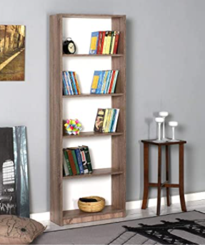 Niche Lux Collection Bookcase/Display Shelves, 5-Shelf, Latte