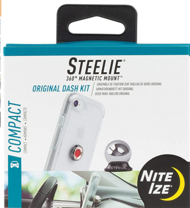 Nite Ize Original Steelie Dash Mount Kit - Magnetic Car Dash Mount for Smartphones (Packaging may vary)