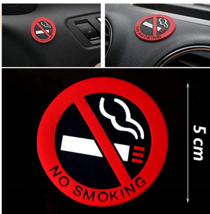 No Smoking Car Stickers Styling Allowed Round Red Logo Sign Vinyl Sticke