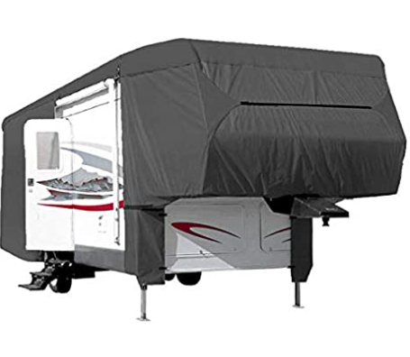North East Harbor Waterproof Durable 5th Wheel Toy Hauler RV Motorhome Cover Fits Length 29'-33' New Fifth Wheel Travel Trailer Camper Zippered Panels