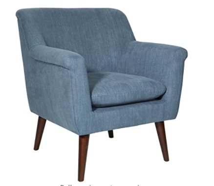 OSP Home Furnishings Dane Accent Chair, Blue Steel