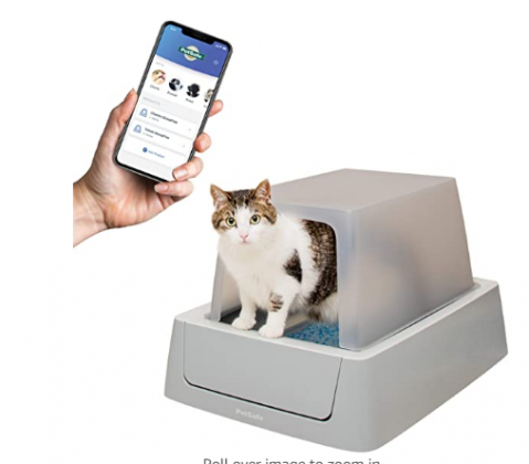 PetSafe ScoopFree Smart Automatic Self Cleaning Cat Litter Box - Smart Phone App Connected - Covered or Uncovered - Includes Disposable Tray with Prem