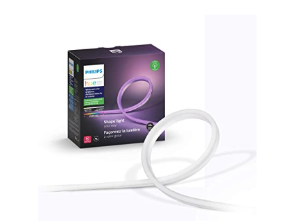 Philips Hue Smart Outdoor Lightstrip, 2m/7ft, (Voice Compatible with Amazon Alexa, Apple Homekit, and Google Home, Hue Hub Sold Separately), White