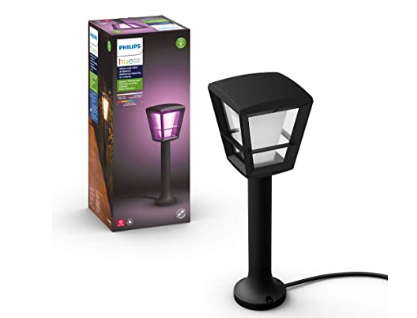 Philips Hue White & Color Ambiance Econic Outdoor Smart Pathway Light Extension(Hue Hub & Base Kit Required), 1 Light + mounting kit, Works with Alexa