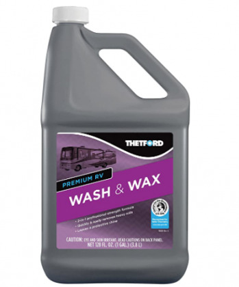 Premium RV Wash and Wax, Detergent and Wax for RVs / Boats / Trucks / Cars - 1 Gallon - Thetford 32517