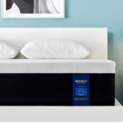 Queen Size Mattress, 10 Inch Molblly Premium Cooling-Gel Memory Foam Mattress Bed in a Box, Cool Queen Bed Supportive & Pressure Relief with Breathabl