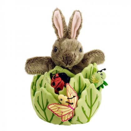 Rabbit In A Lettuce - With 3 Mini Beasts - Hide-Away