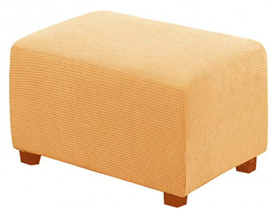 Rectangle Ottoman Waterproof Cover Stretch Spandex Ottoman Sofa Cover Home Furniture Case Dust-Proof Footstool Slipcover M