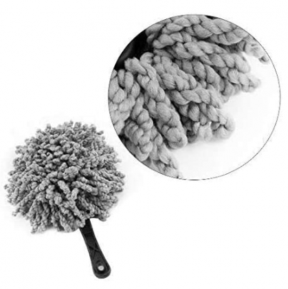 Shopping GD Multi-functional Car Duster Cleaning Dirt Dust Clean Brush Dusting Tool Mop Gray Car Cleaning Products