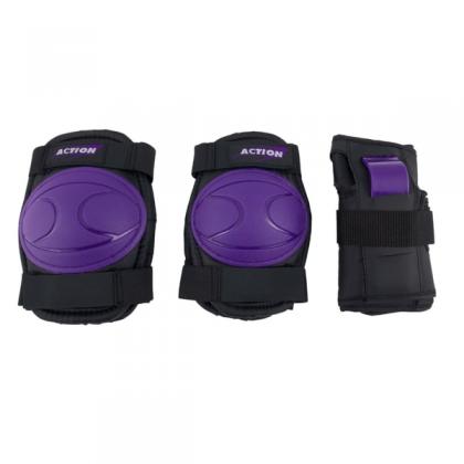 Skate Knee, Elbow and Wrist Pads Purple Medium