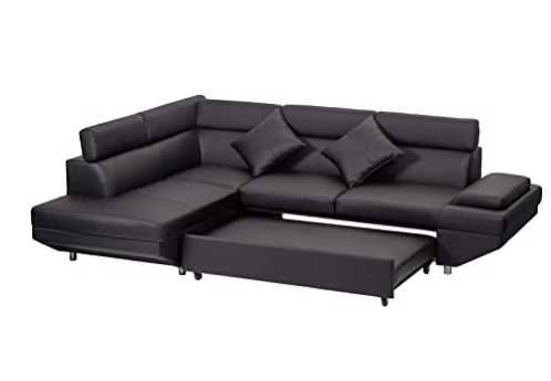 Sofa Sectional Sofa 2 Piece Modern Contemporary for Living Room Futon Sofa Bed Couches and Sofas Sleeper Sofa Modern Sofa Corner Sofa Faux Leather Que
