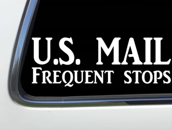 ThatLilCabin - U.S. Mail Frequent Stops car Window Decal Rural Carrier 8