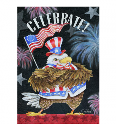 Toland Home Garden 1112364 Uncle Sam Eagle 12.5 x 18 Inch Decorative, Garden Flag (12.5
