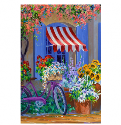 Toland Home Garden Bloomin' Bike 28 x 40 Inch Decorative Colorful Spring Summer Bicycle Flower House Flag