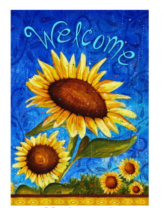 Toland Home Garden Sweet Sunflowers 28 x 40 Inch Decorative Summer Welcome Flower Double Sided House Flag