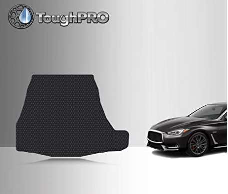 TOUGHPRO Cargo/Trunk Mat Accessories Compatible with Infiniti Q60 - All Weather - Heavy Duty - (Made in USA) - Black Rubber - 2017, 2018, 2019, 2020,