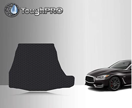 TOUGHPRO Cargo/Trunk Mat Accessories Compatible with Infiniti Q60 - All Weather - Heavy Duty - (Made in USA) - Black Rubber - 2017, 2018, 2019, 2020,