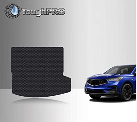 TOUGHPRO Cargo/Trunk Mat Accessories Compatible with Acura RDX - All Weather - Heavy Duty - (Made in USA) - Black Rubber - 2019, 2020, 2021