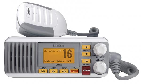Uniden UM385 25 Watt Fixed Mount Marine Vhf Radio, Waterproof IPX4 with Triple Watch, Dsc, Emergency/Noaa Weather Alert, All Usa/International/Canadia