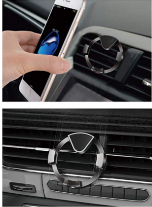 Universal Cell Phone Holder with Gravity Sensor Design Creative Round Shaped Air Vent Car Mount for Smartphone