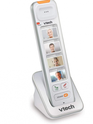 VTech SN5307 Amplified Photo DIAL Accessory Handset with Big Buttons & Large Display for SN5127 & SN5147 Senior Phone Systems, Photo Dial Handset, Cor