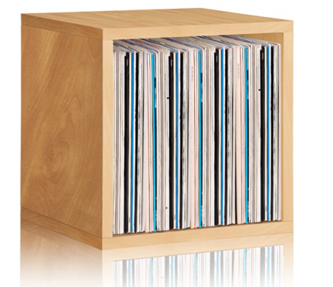 Way Basics Vinyl Record Storage Blox Cube, Organizer Shelf - Fits 65-70 LP Records (Tool-Free Assembly and Uniquely Crafted from Sustainable Non Toxic