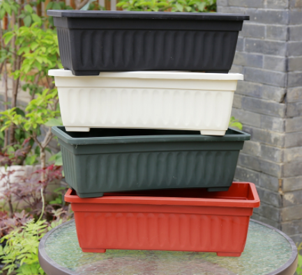 Wholesale home garden terracotta rectangle outdoor plastic large plant pots