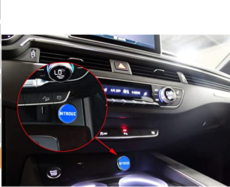 Xotic Tech Car Cigarette Lighter Replacement, Nitrous Button 12V Accessory Push Button Fits Most Automotive Vehicles (Blue)