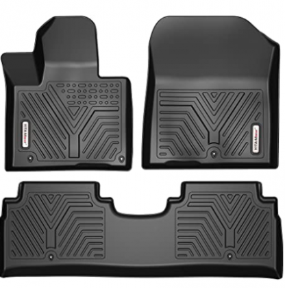 YITAMOTOR Floor Mats Compatible with 2016-2021 Kia Sorento, Custom Fit Black TPE Floor Liners 1st & 2nd Row All-Weather Protection