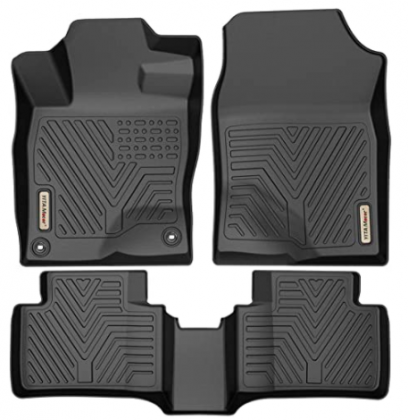 YITAMOTOR Floor Mats Compatible with Honda Civic, Custom Fit Floor Liners for 2016-2021 Honda Civic Sedan/Hatchback or Type R, 1st & 2nd Row All Weath