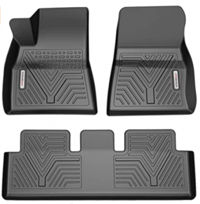 YITAMOTOR Floor Mats Compatible with Tesla Model 3, Custom Fit Floor Liners for 2017-2021 Tesla Model 3, 1st & 2nd Row All Weather Protection