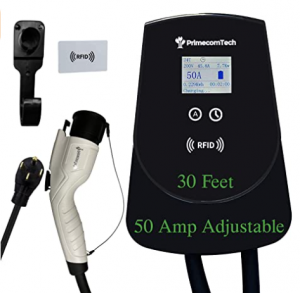 50 Amp - PRIMECOM.TECH Level-2 Smart Electric Vehicle Home Charging Station 220 Volt for Tesla and A